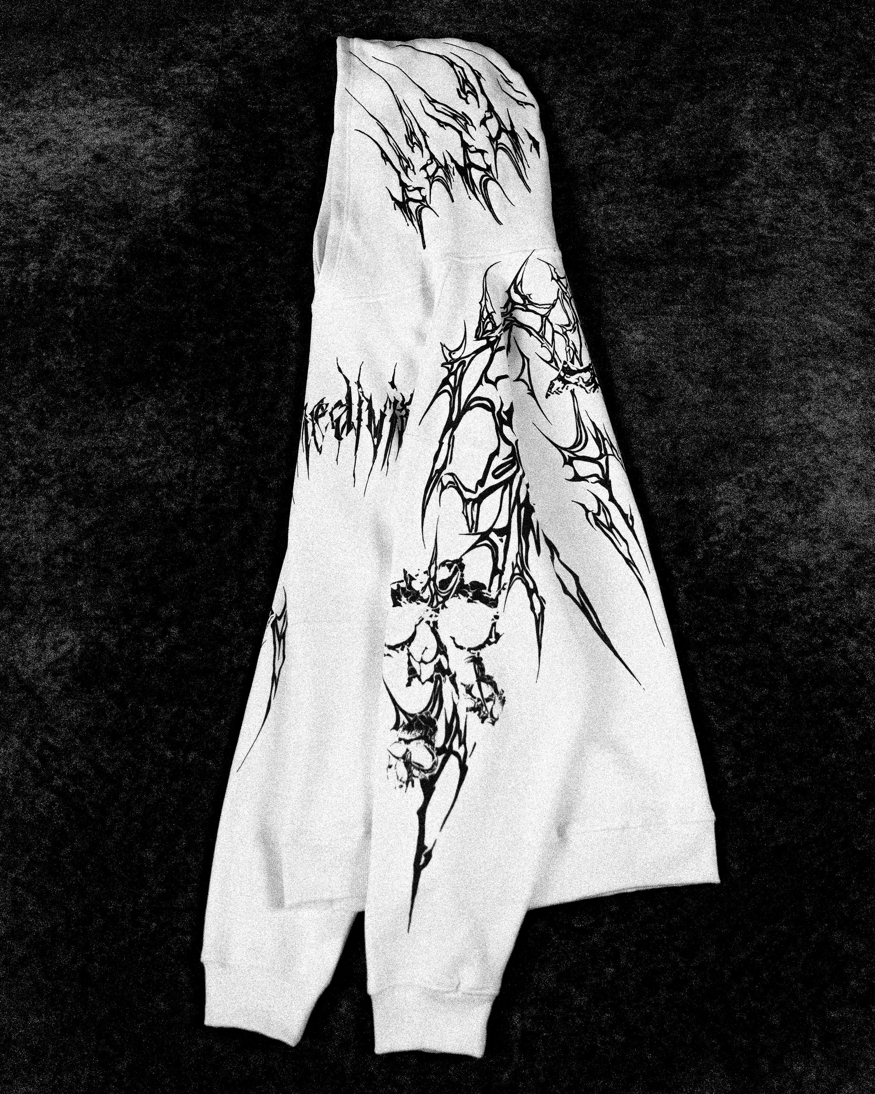 Doomslayer Oversized Pullover Hoodie [DIVINE WHITE] - Breathedivinity