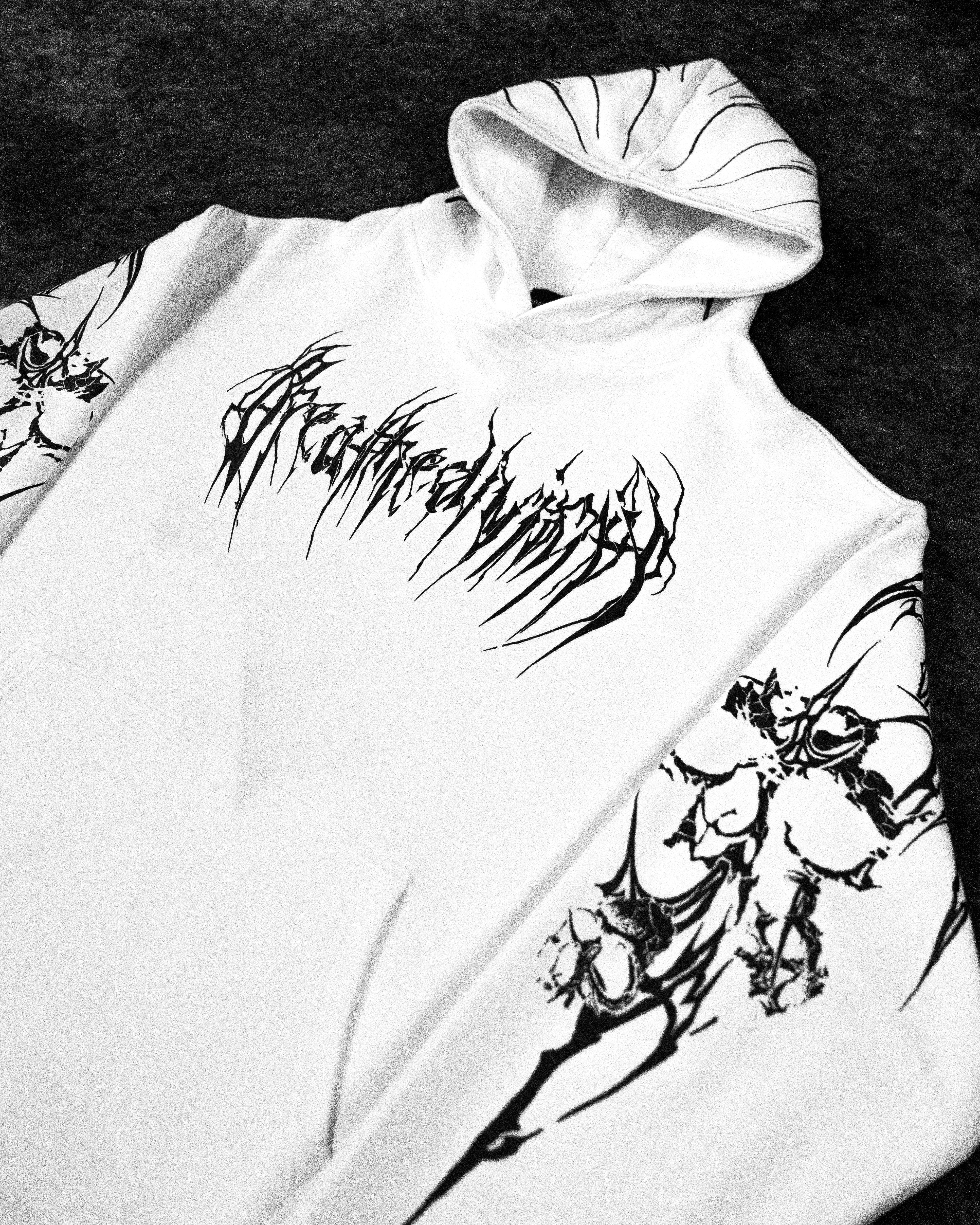 Doomslayer Oversized Pullover Hoodie [DIVINE WHITE] - Breathedivinity