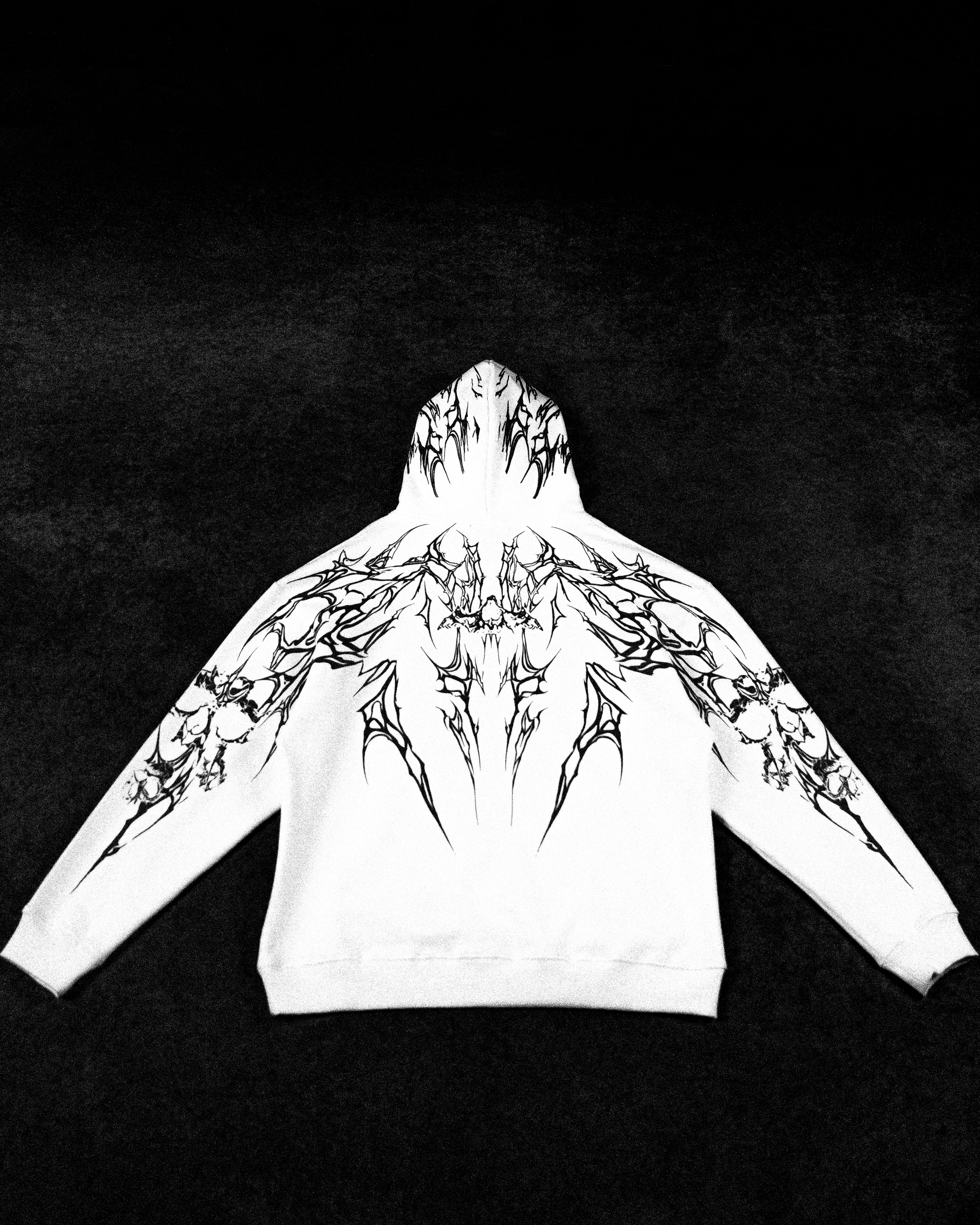 Doomslayer Oversized Pullover Hoodie [DIVINE WHITE] - Breathedivinity